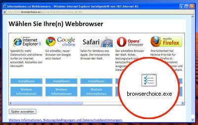 Browserwahl Windows XP